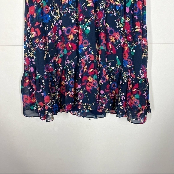 ALTERED Saloni Pia 100% Silk Floral Dress Size US 10 - Picture 6 of 10